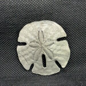 VTG Metzke Pewter Sand Dollar Brooch Pin Ocean Nature Sea Shell